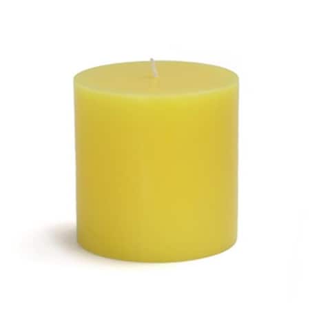 Zest Candle Zest Candle CPZ-074-12 3 x 3 in. Yellow Pillar Candles -12pcs-Case- Bulk CPZ-074_12